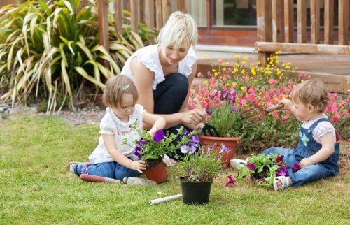 Community gardening scene in Fitzrovia
